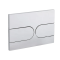 Панель змиву Koer KT-0604-01 240x160x10mm пластикова, кнопка закруглена (колір хром) (KR5323)