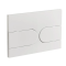 Панель змиву Koer KT-0604-03 240x160x10mm пластикова, кнопка закруглена (колір білий) (KR5322)