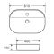 Раковина накладна Mixxus Premium ELLIPSE-0204 600х380х115mm з отвором під змішувач (MP6679)
