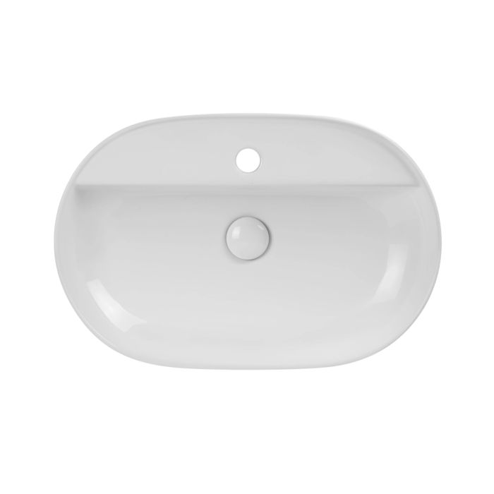 Раковина накладна Mixxus Premium ELLIPSE-0204 600х380х115mm з отвором під змішувач (MP6679)