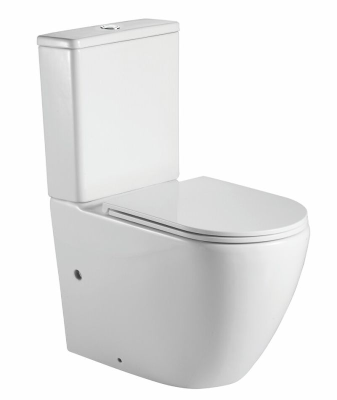 Чаша унітазу-компакту Mixxus Premium Ellipse-0402-R Bowl 660х390х855 Rimless без сидіння (MI8346)