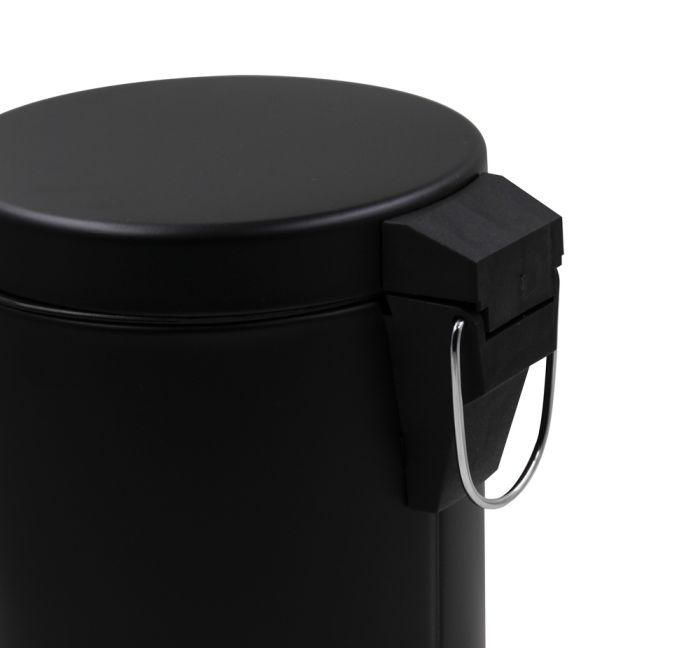 Відро для сміття кругле Zerix Solo-TC0103 Black 3 л колір чорний (ZX5896)