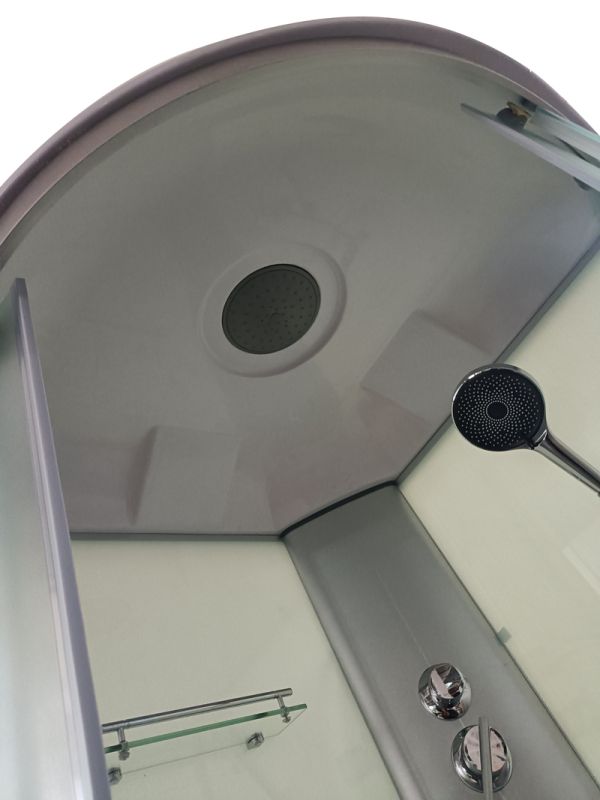 Бокс душовий без гідромасажу Mixxus STRONG SB01-90x90x215-FB SATIN з високим піддоном (MI6884)