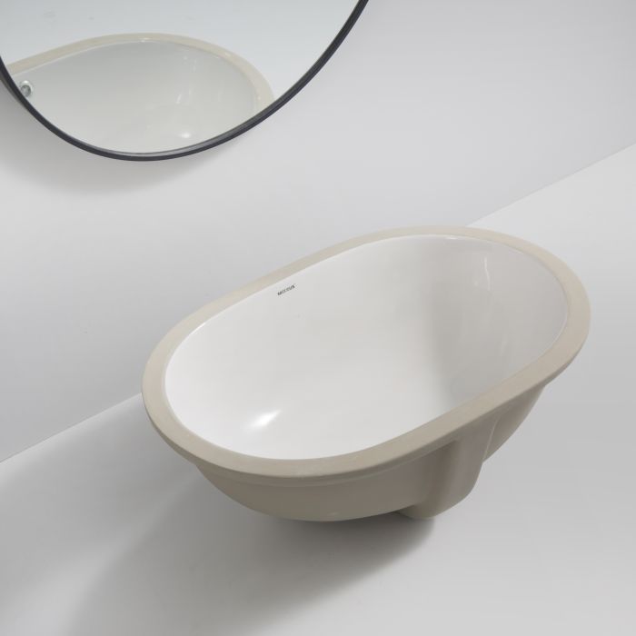 Раковина врізна під стільницю MIXXUS PREMIUM ELLIPSE-1701 570х385х205mm з переливом (MP6566)