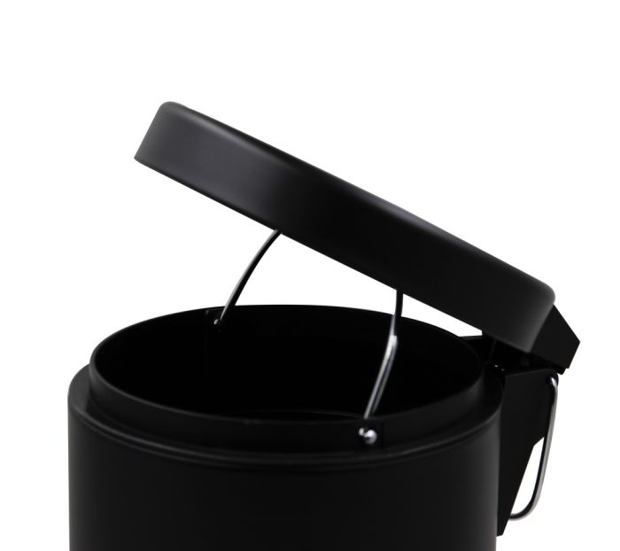 Відро для сміття кругле Zerix Solo-TC0105 Black 5 л колір чорний (ZX5898)
