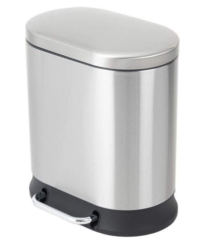 Відро для сміття з плавним закриттям овальне Mixxus Premium Strong-TC0105 SS Color 5л колір наржавійка (MI7080)