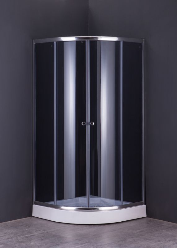 Душова кабіна без піддону Mixxus PLAIN SC01-90x90x185-GR CHROME сіре тоноване скло 4мм (MI6900)