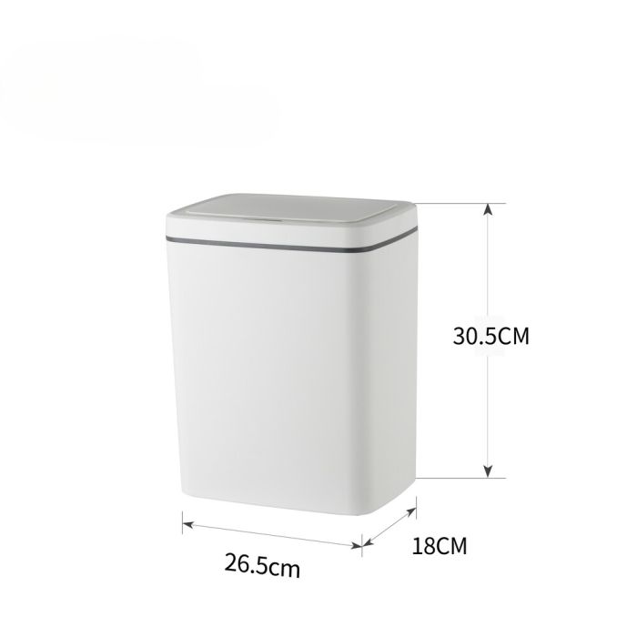 Відро для сміття сенсорне прямокутне Mixxus WAVE-TC0110 White 10 л колір білий (MI7073)