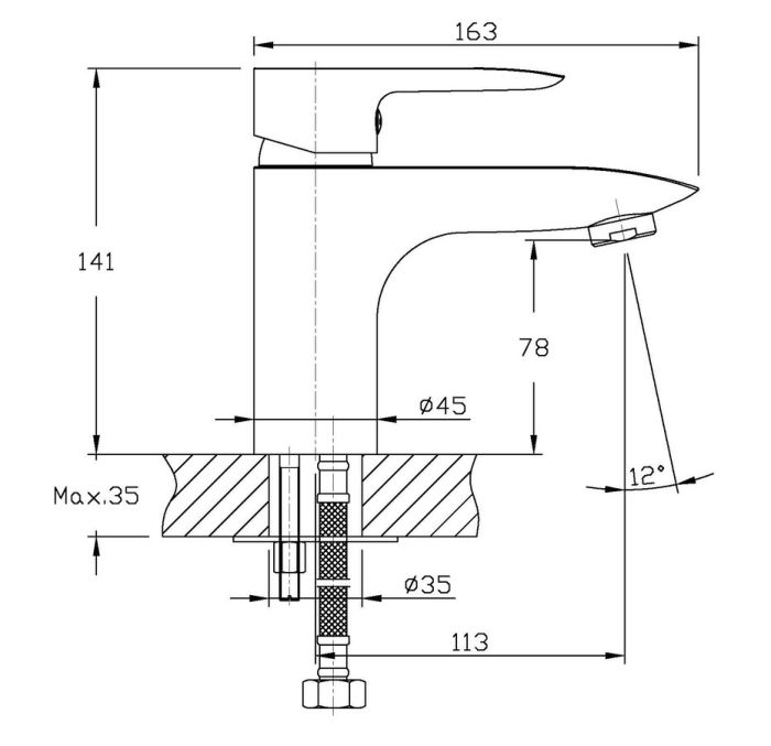 Змішувач для умивальника Haiba Columbia 001 (HB0038)