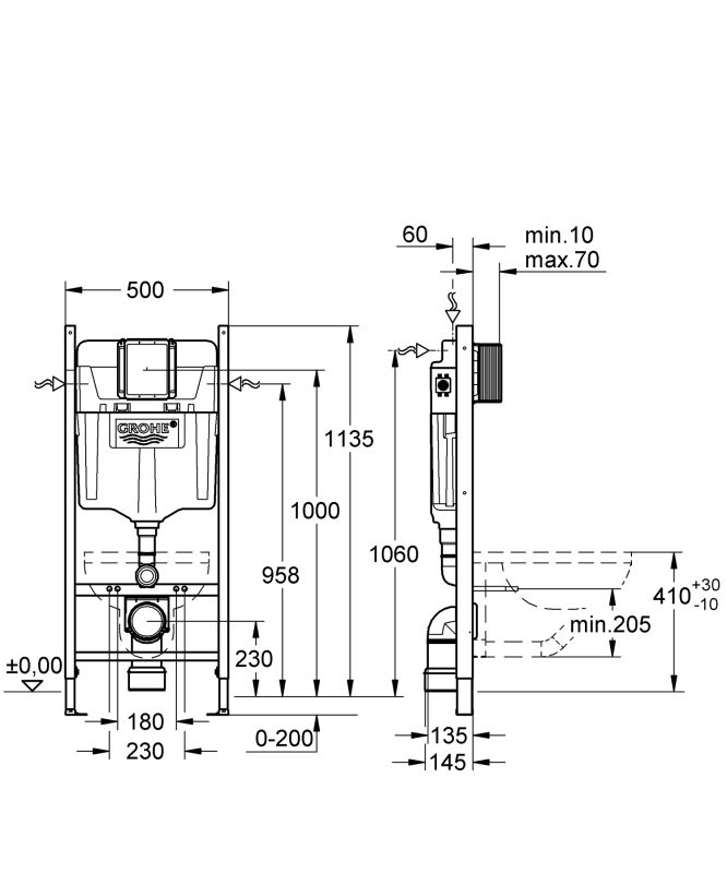 Інсталяція для унітазу Grohe Rapid SL (38840000)