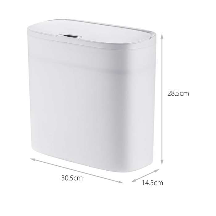 Відро для сміття сенсорне прямокутне Mixxus Wave-TC0414 White 14 л (колір білий) (MI8405)