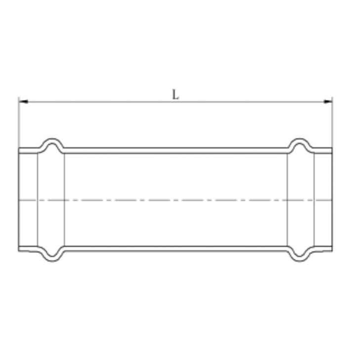 Муфта насувна Koer KQ.C35 Press-Inox AISI 304 35x35 (KR6318)