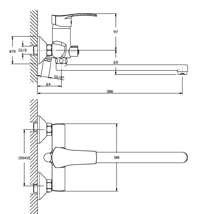 Змішувач для ванни Haiba Onix 006 (HB0320)