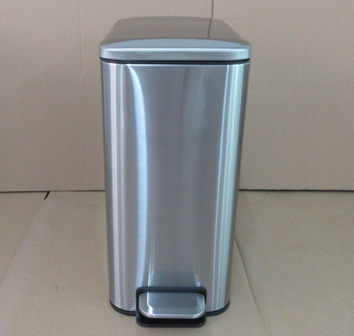 Відро для сміття з плавним закриттям прямокутне Mixxus Diverse-TC0312 SS Color 12л колір наржавійка (MI7090)