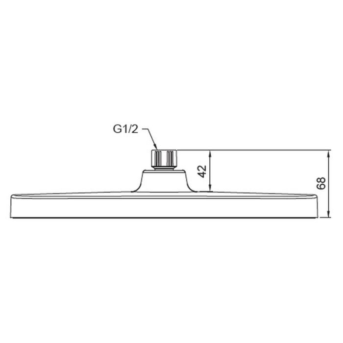 Лійка для душу стельова Koer KP-0402-07-OH 310x200мм (KR4990)