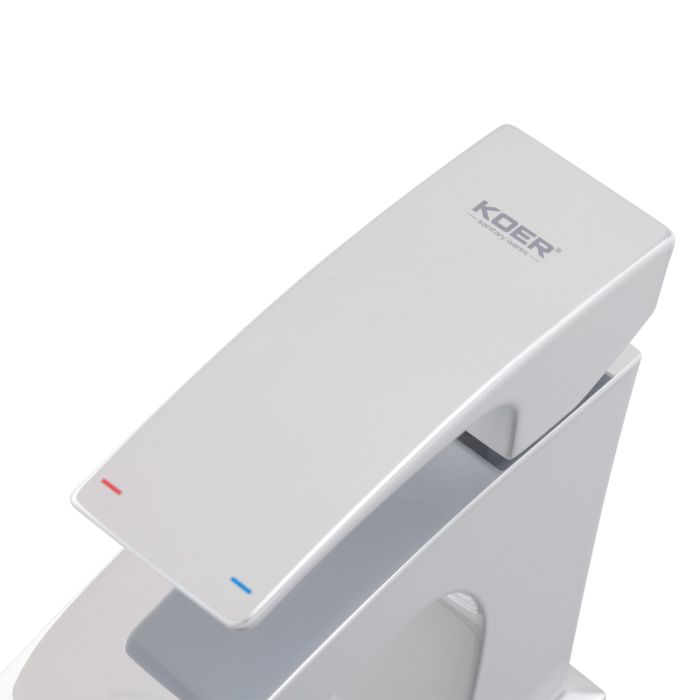 Змішувач для умивальника Koer KB-10007-04 (Колір хром+білий) (KR5149)