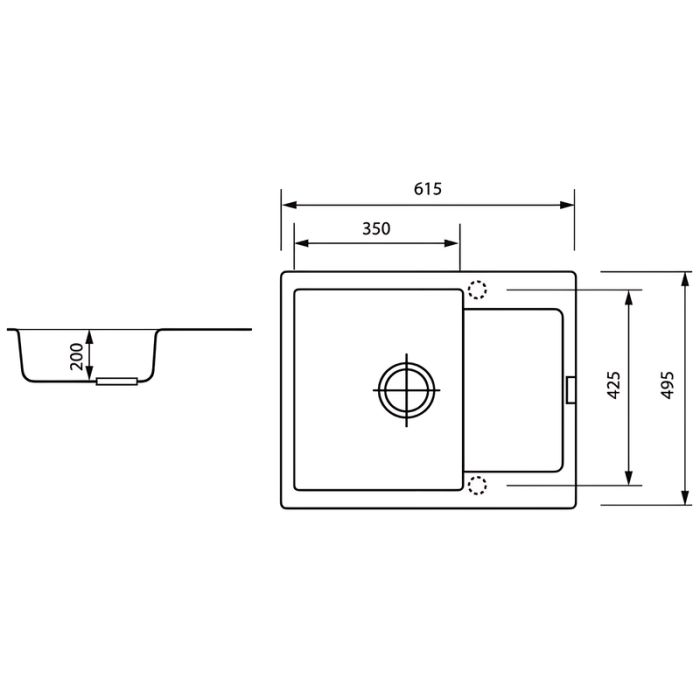 Мийка ZERIX ZS-6250S-13 Graphite (ZX4593)