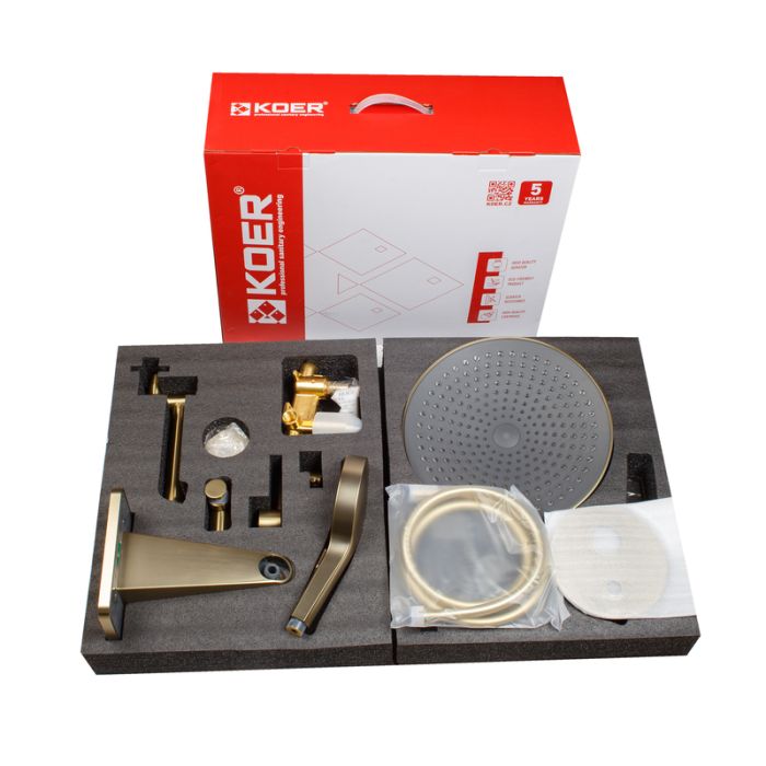 Вбудована душова система Koer KB-66029-12 3 функції (Колір матове золото) (KR5957)