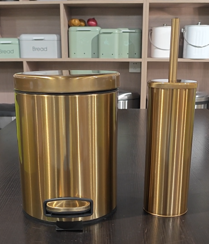 Йоржик для унітазу підлоговий Mixxus Ellipse-TB0202 Brushed Gold (колір матове золото) (MI8401)