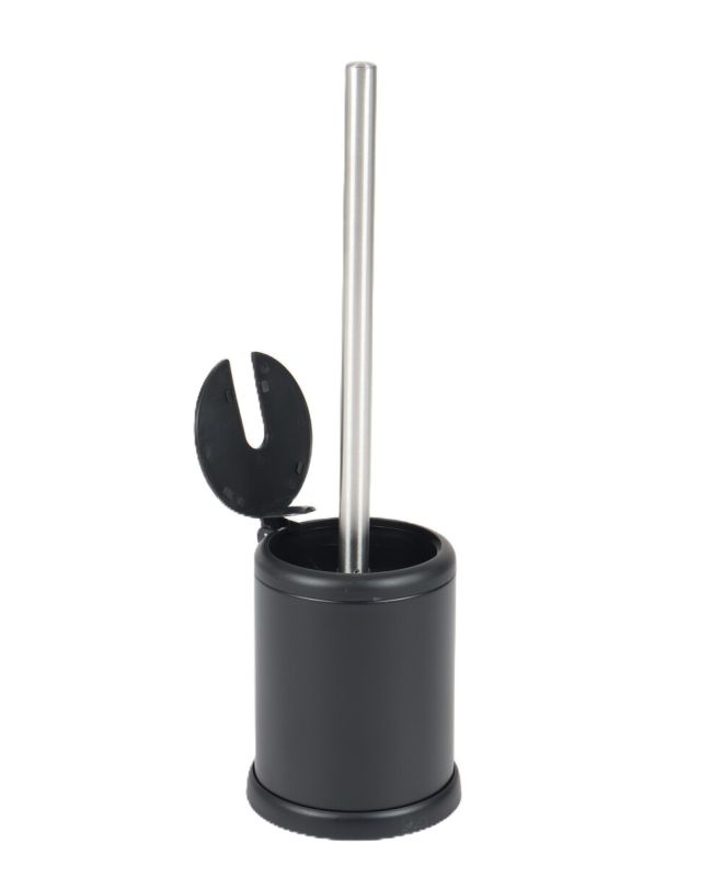 Йоржик для унітазу підлоговий Mixxus Topper-TB0201 Black колір чорний (MI7095)
