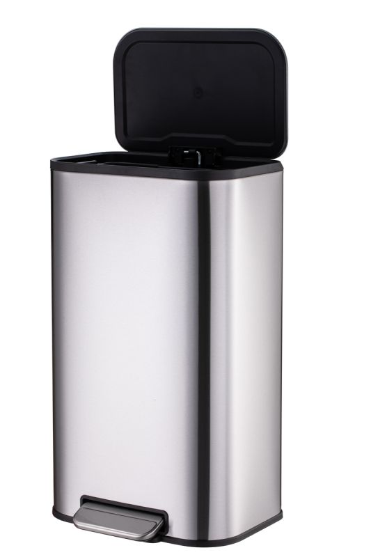 Відро для сміття з плавним закриттям прямокутне Mixxus Cubic-TC0105 SS Color 5л колір наржавійка (MI7088)