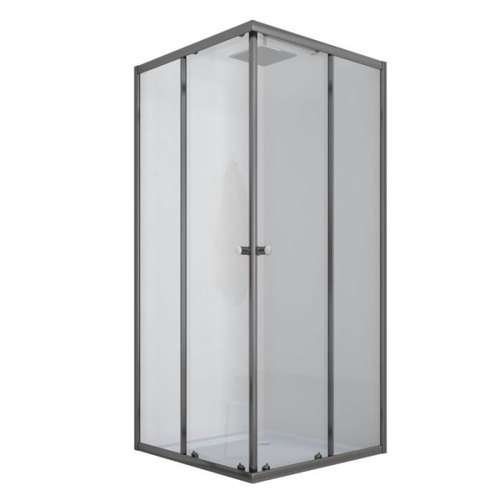Душова кабіна з низьким піддоном Mixxus CUBIC SCT01-90x90x195-TR GRAPHITE прозоре скло 4мм (MI6905)