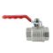 Кран кульовий ГГВ Koer Extreme KE.214-40 - 1 1/2" FF ручка "важіль" червона (KR5748)