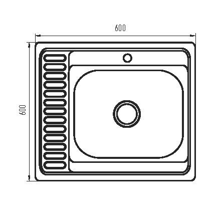 Мийка кухонна ZERIX Z6060R-08-180MD (MICRO DECOR) (ZS0591)