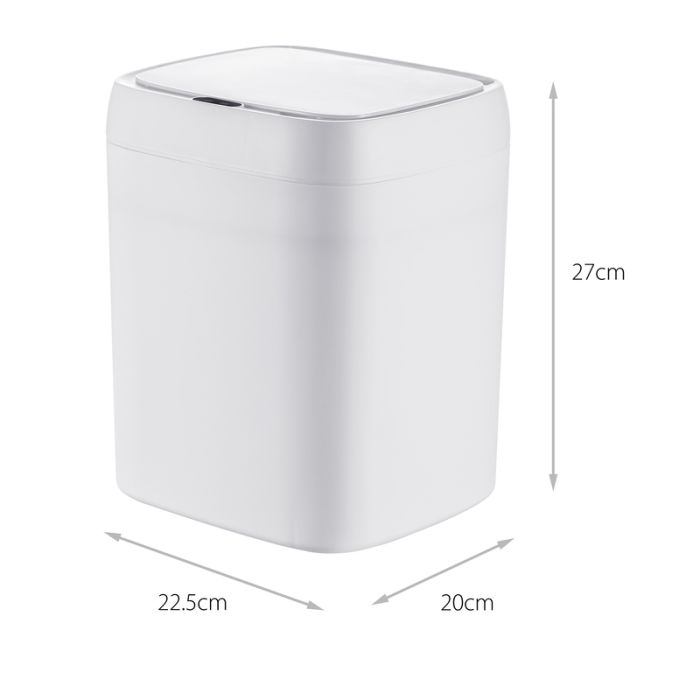 Відро для сміття сенсорне прямокутне Mixxus Wave-TC0212 White 12 л (колір білий) (MI8403)