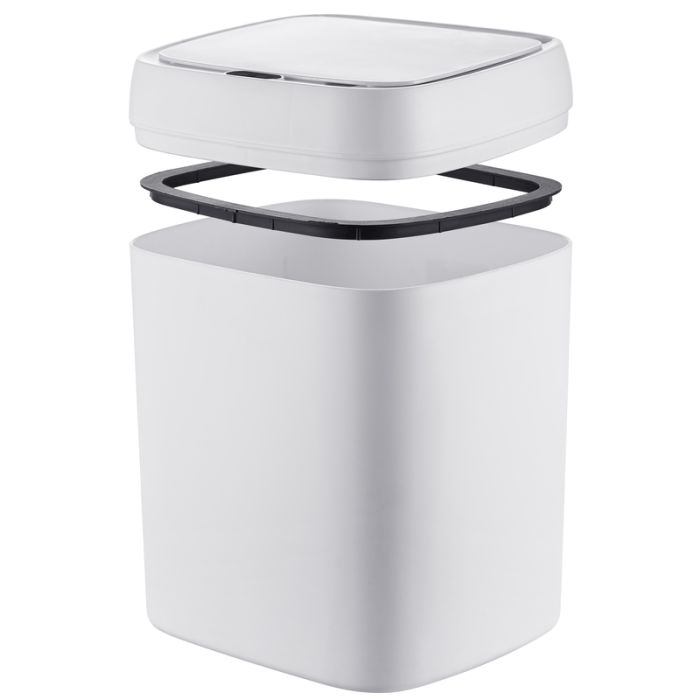 Відро для сміття сенсорне прямокутне Mixxus Wave-TC0212 White 12 л (колір білий) (MI8403)