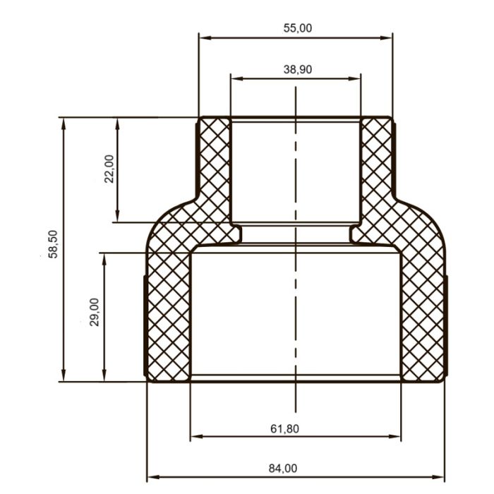 Муфта редукційна ВВ 63x40 PPR Koer K0039.PRO (KP0047)
