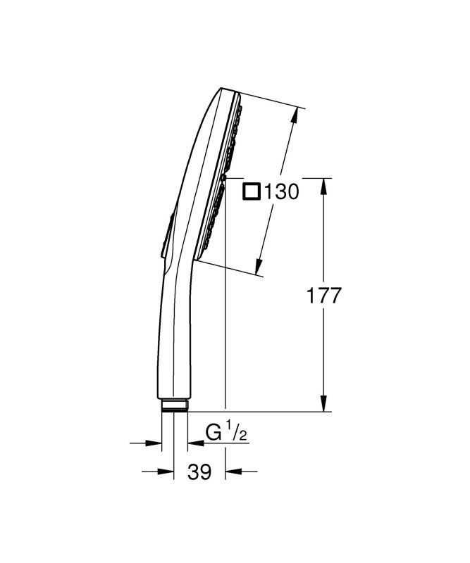 Ручний душ, 3 режими струменя Grohe Rainshower 130 Cube (26582000)