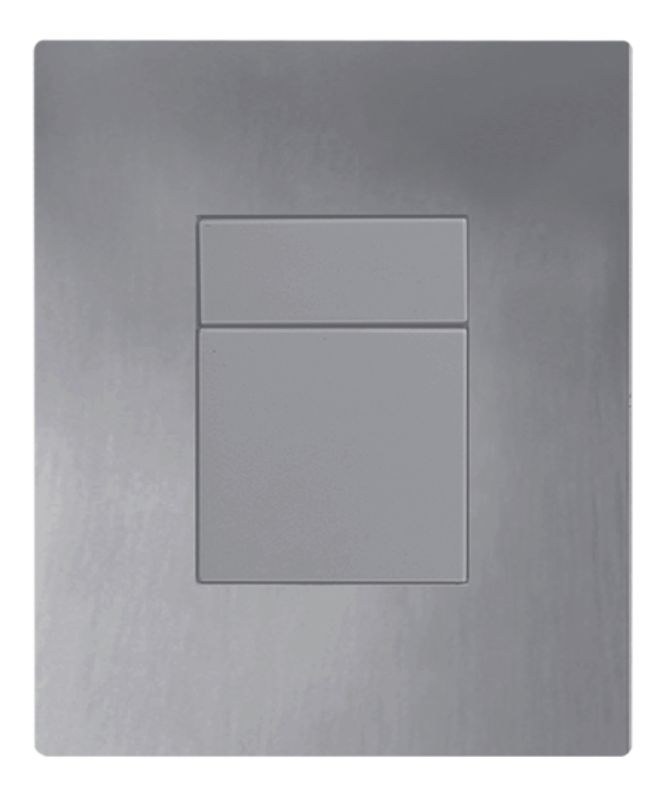 Панель змиву Koer KT-0607-07 157x198x10mm пластикова, кнопка квадратна (колір графіт) (KR5345)