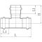 Трійник трирозтрубний Koer KQ.T18 Press-Inox AISI 304 18x18x18 (KR6349)