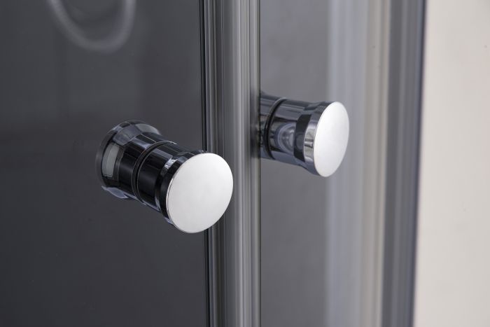 Душова кабіна з низьким піддоном Mixxus PLAIN SCT02-90x90x195-TR GRAPHITE прозоре скло 4мм (MI6901)