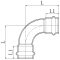 Коліно 90° дворозтрубне Koer KQ.L28-2 Press-Inox AISI 304 28x28 (KR6402)
