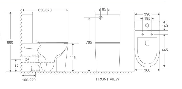 Унітаз-компакт MIXXUS PREMIUM BEVEL-0402-T1 670х390х880mm, система змиву TORNADO 1.0 (MP6596)