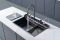 Мийка багатофункціональна Mixxus MH7546-SET-07 DECOR NANO-BLACK з вбудованим змішувачем (MX9578)