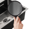 Мийка багатофункціональна Zerix ZH7546-SET-05 Decor Graphite з вбудованим змішувачем з нерж.сталі (ZM5592)