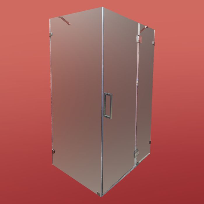 Бічна стінка до кабіни Koer SR SW04-90x200-TR-07 прозоре скло Easy Clean 10мм, графіт (KR5391)