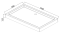 Душовий піддон з сифоном Mixxus HARD ST01-120x80x13 діаметр зливу 52 мм (MI6919)