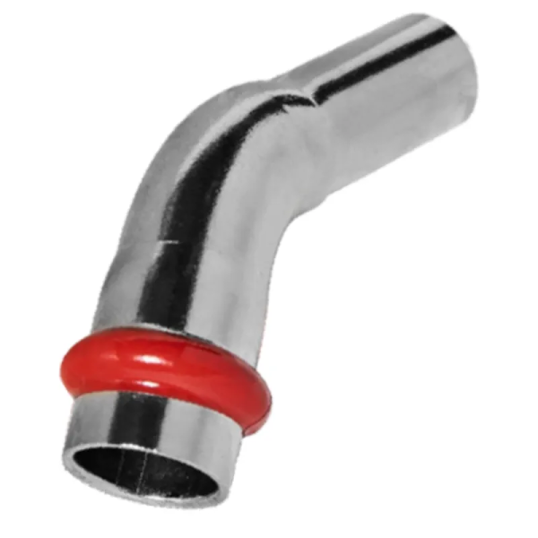 Коліно 45° однорозтрубне ВЗ Koer KQ.B42 Press-Inox AISI 304 42x42 (KR6430)