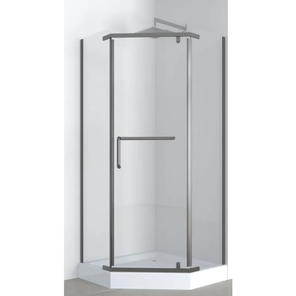 Душова кабіна з низьким піддоном Mixxus LINES SCT01-90x90x198-TR GRAPHITE прозоре скло 6мм (MI6914)