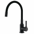 Змішувач для кухні Zerix Rex-011 Black Refl.Black з нерж.сталі (Колір чорний+силік.вилив чорний) (ZX6132)