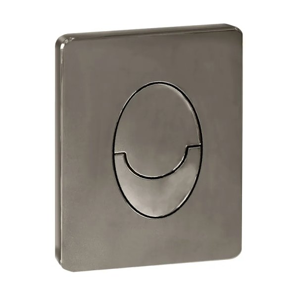 Панель змиву Koer KT-0606-07 157x198x10mm пластикова, кнопка закруглена (колір графіт) (KR5712)
