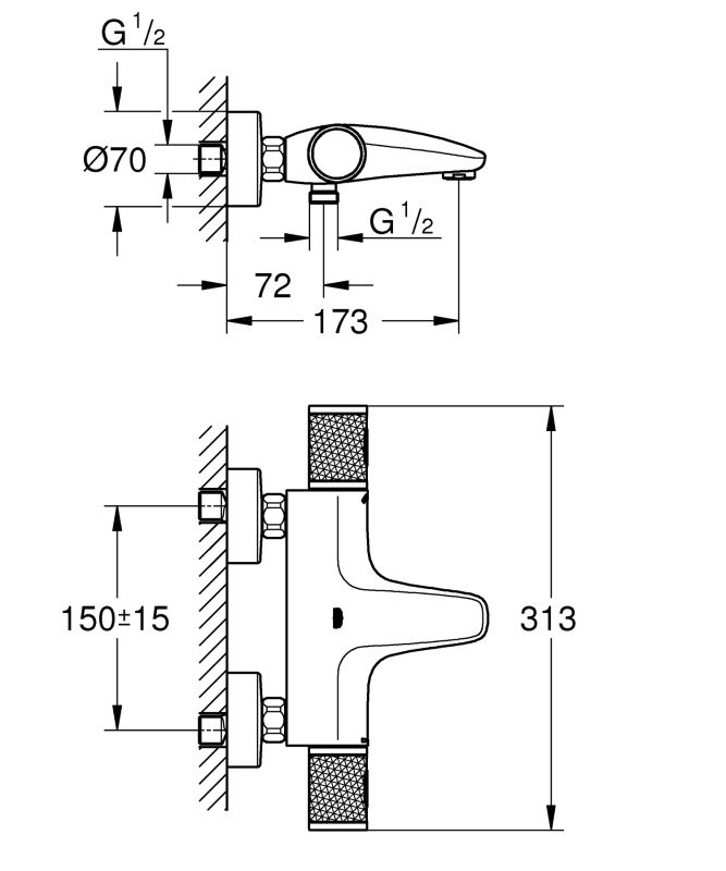 Термостат для ванни Grohe Grohtherm 1000 Performance (34779000)