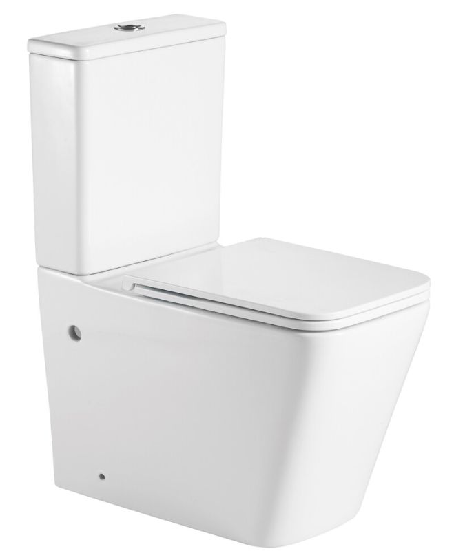 Чаша унітазу-компакту Mixxus Premium Quadro-0402-R Bowl 675х390х855 Rimless без сидіння (MI8340)