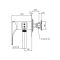 Змішувач для гігієнічного душу вбудований Koer KB-23010-05 (Колір чорний) (KR3497)
