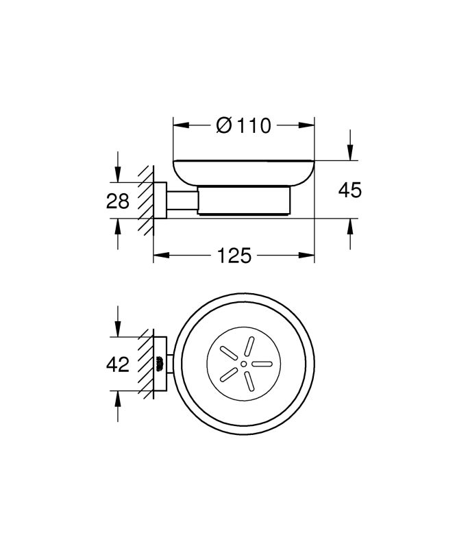 Мильниця Grohe Essentials Cube New (40754001)