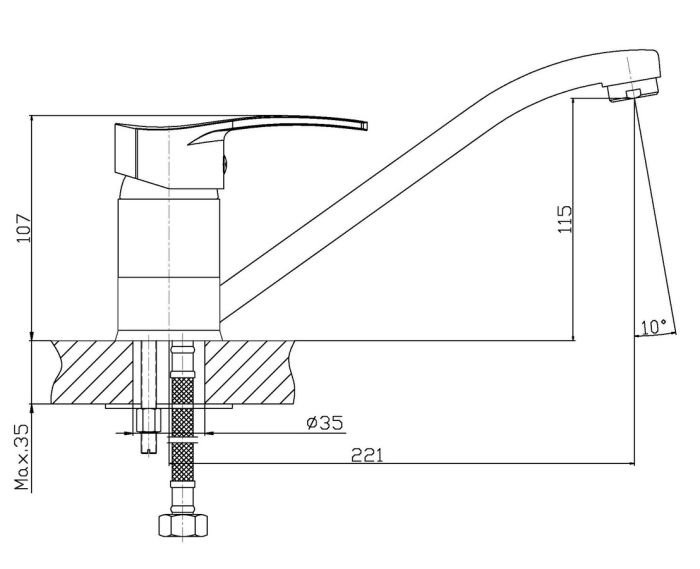 Змішувач для кухні Haiba Onix 004 (HB0767)